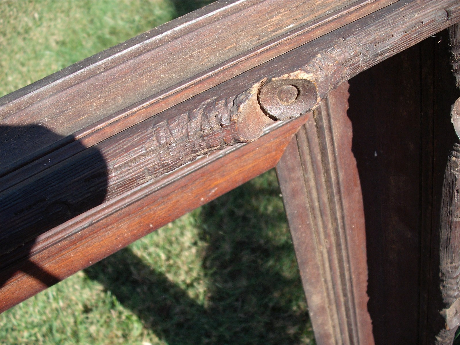 Rare 1870's Victorian Mission Adirondack Twig Birch Picture Frame 28.5 x 28.5