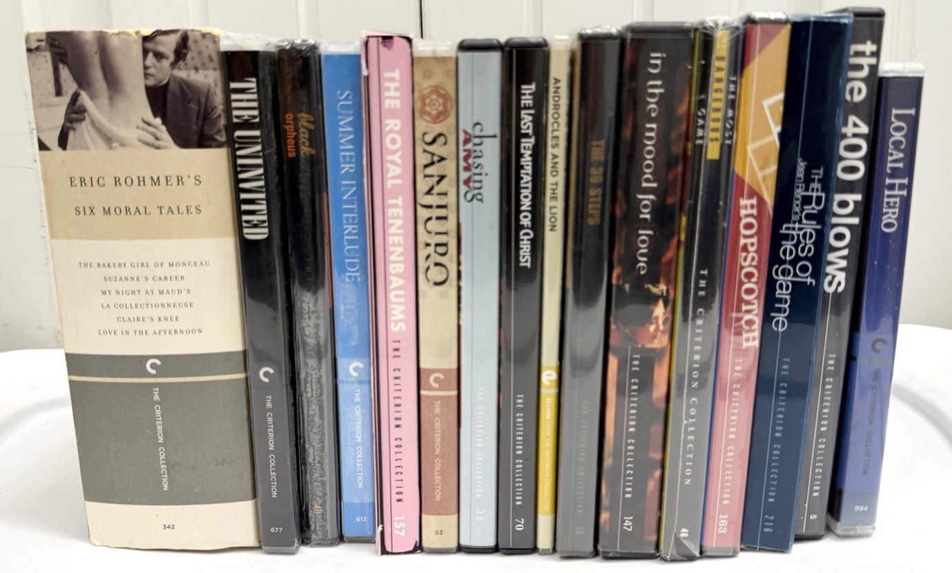 Lot of 15 Criterion Collection DVDs + 1 Blu-Ray RARE OOP Rohmer Kurosawa + More Lot of 15 Criterion Collection DVDs + 1 Blu-Ray RARE OOP Rohmer Kurosawa + More