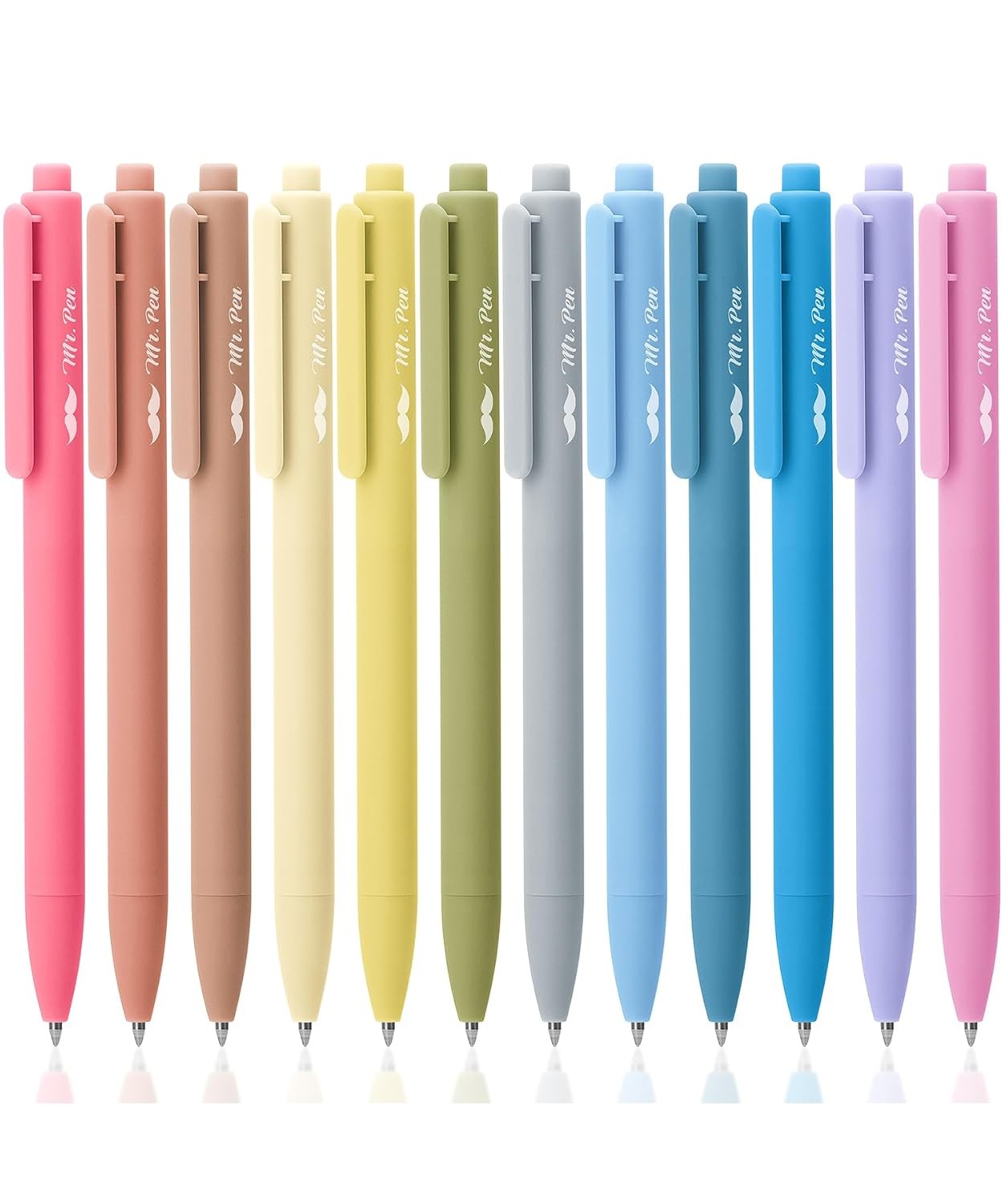 Mr. Pen- Retractable Gel Pens, 12 Pack, Black Ink, Fine Point 0.5mm