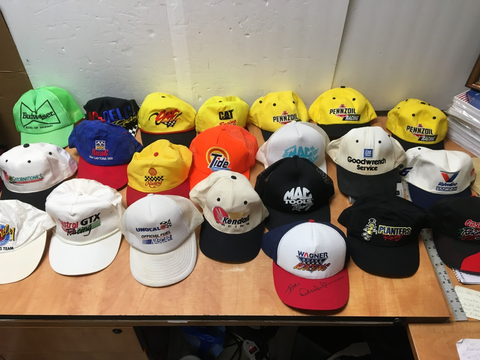 Assorted Vintage NASCAR Hats Caps  1990s 2000s Lot Of 22