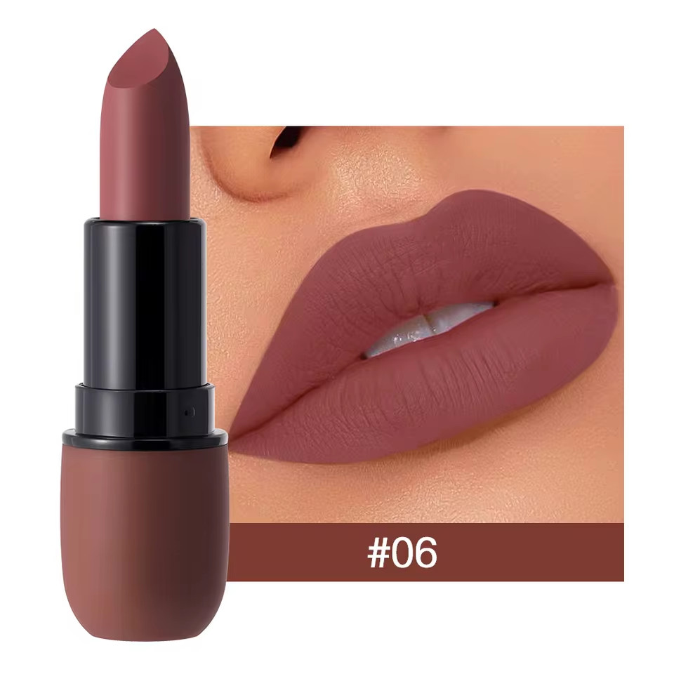 6-Color Matte Lipstick: Velvet Lip Color, Smooth, Waterproof, Long-Lasting Color 6-Color Matte Lipstick: Velvet Lip Color, Smooth, Waterproof, Long-Lasting Color