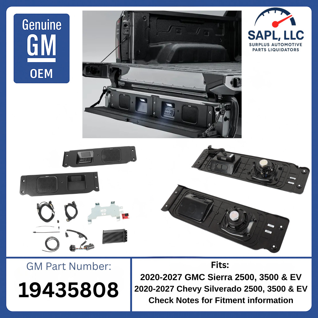 OEM 2020-2027 Sierra Silverado HD Multi-Flex Tailgate Kicker Speaker GM 19435808