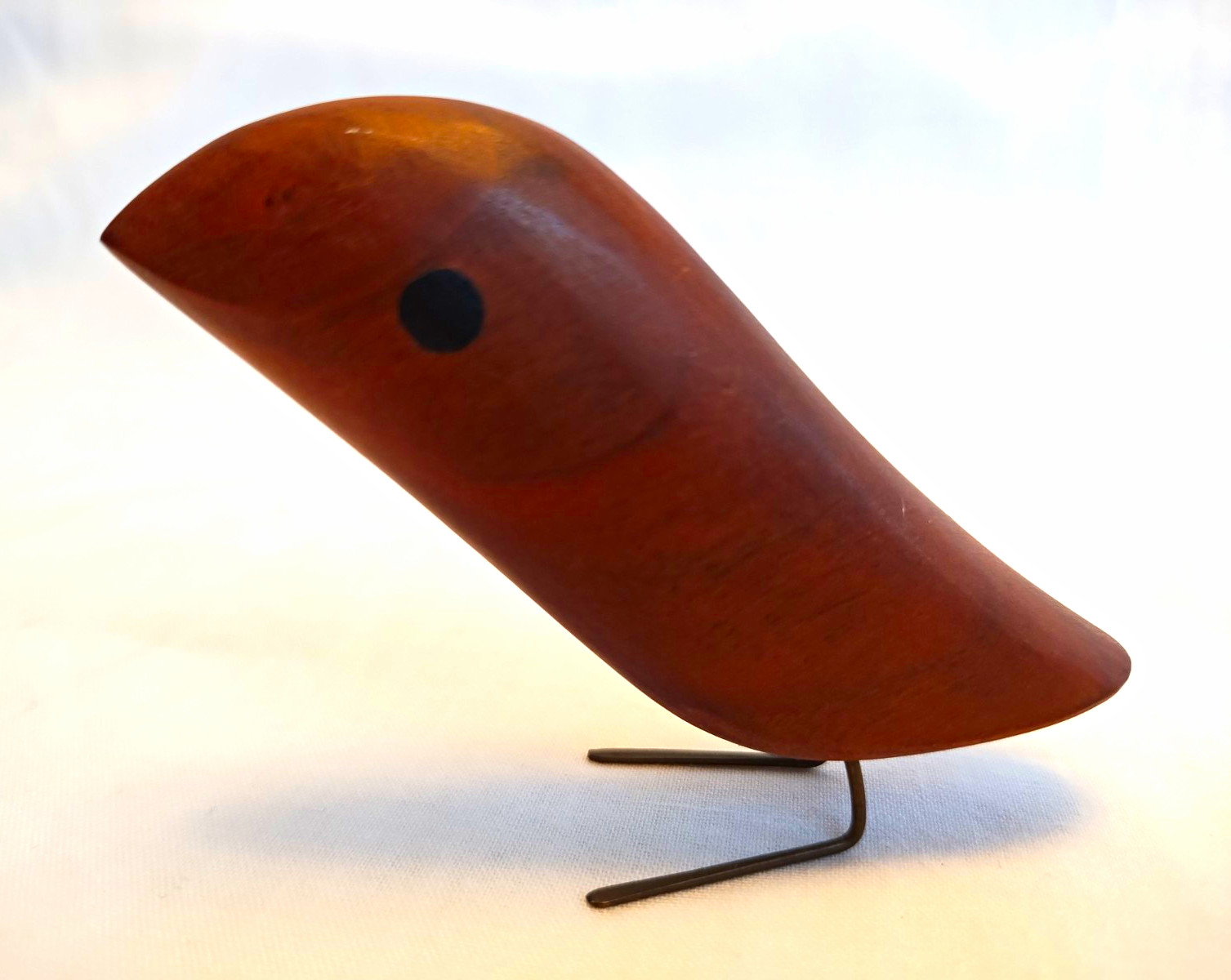 Jacob Hermann MCM Danish Modern Carved Teak Bird Vintage