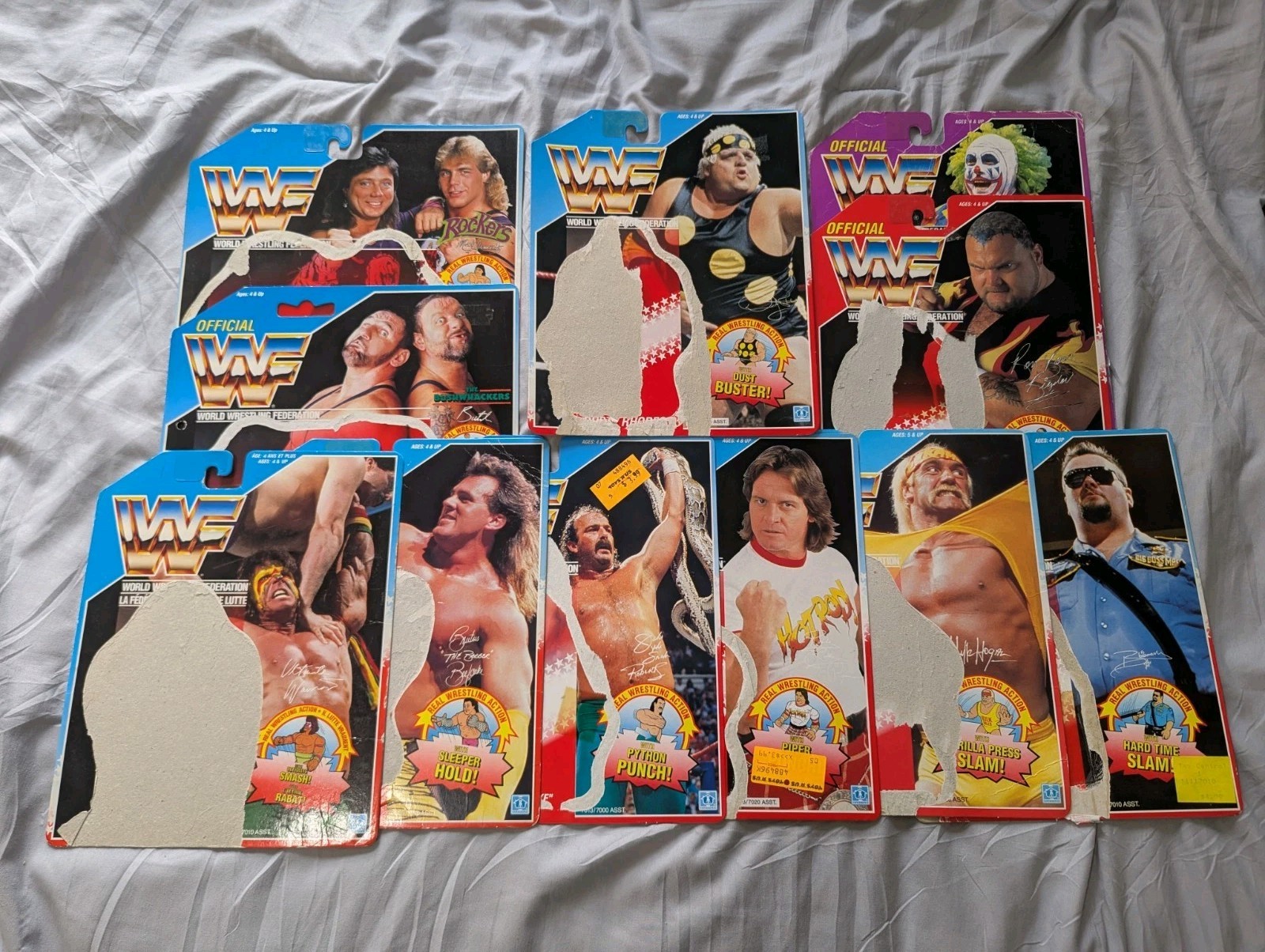 WWF Hasbro Lot - WWE Vintage Titan Sports LJN Wrestling Figures – 11 Card Backs WWF Hasbro Lot - WWE Vintage Titan Sports LJN Wrestling Figures – 11 Card Backs