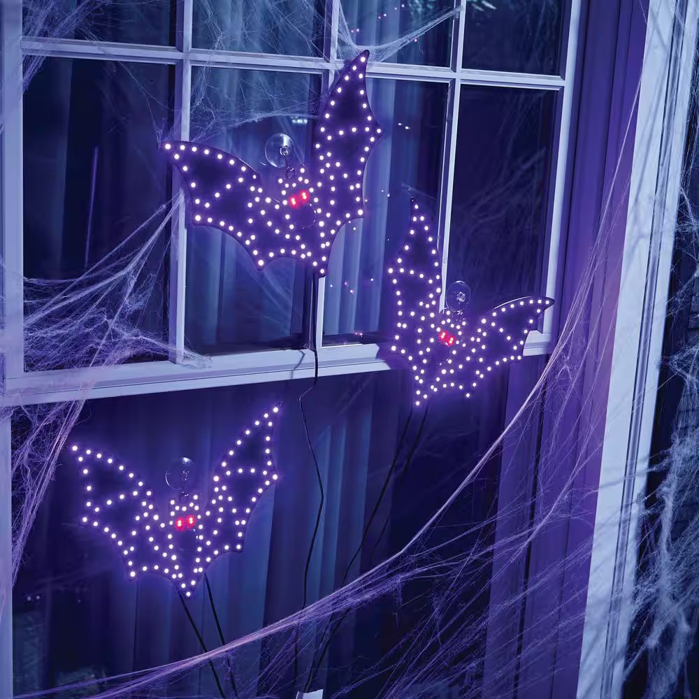 12 in Halloween Classics Twinkling LED Bats - 3-Pack L4 NEW 12 in Halloween Classics Twinkling LED Bats - 3-Pack L4 NEW