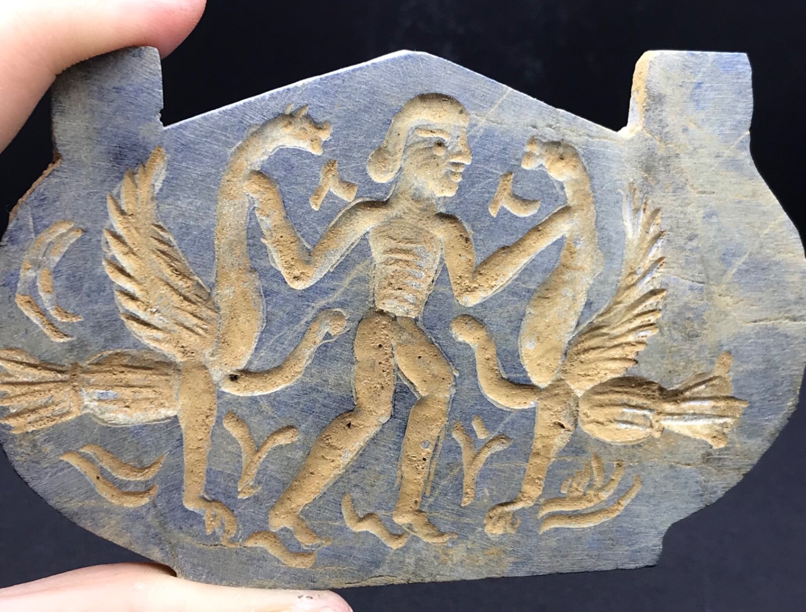 Beautiful Old Sumerian Artifact Historical Story Engrave Intaglio Amulet Beautiful Old Sumerian Artifact Historical Story Engrave Intaglio Amulet