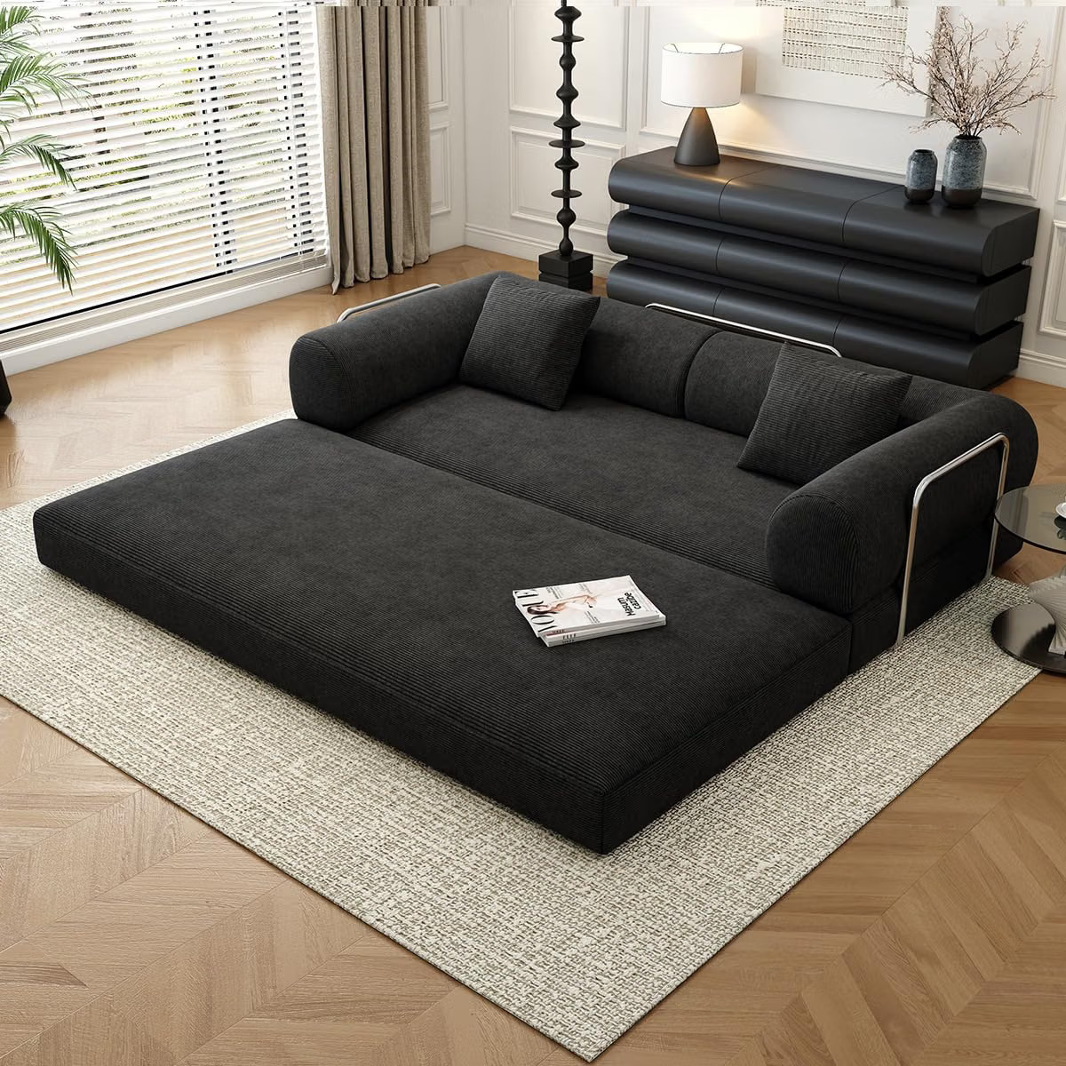 ON SALE Large Cozy Modular Sofa Plush w/ Memory Foam and Chenille Fabric