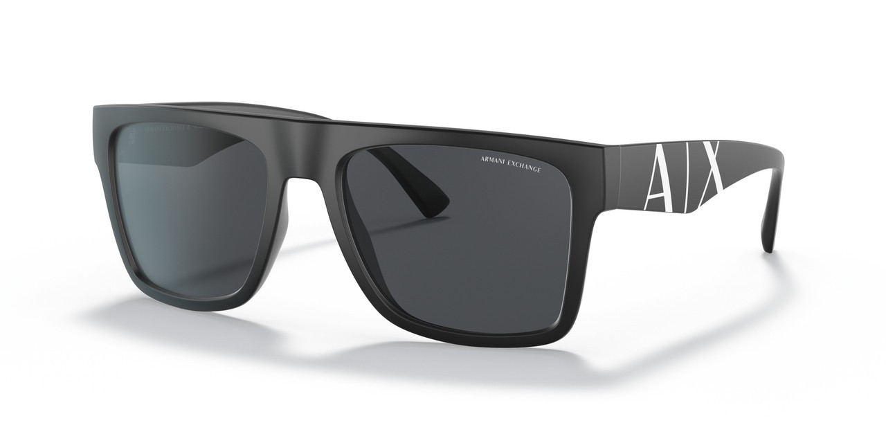 Armani Exchange Man Sunglasses AX4113S 55mm Matte Black -Dark Grey Lens - NEW Armani Exchange Man Sunglasses AX4113S 55mm Matte Black -Dark Grey Lens - NEW