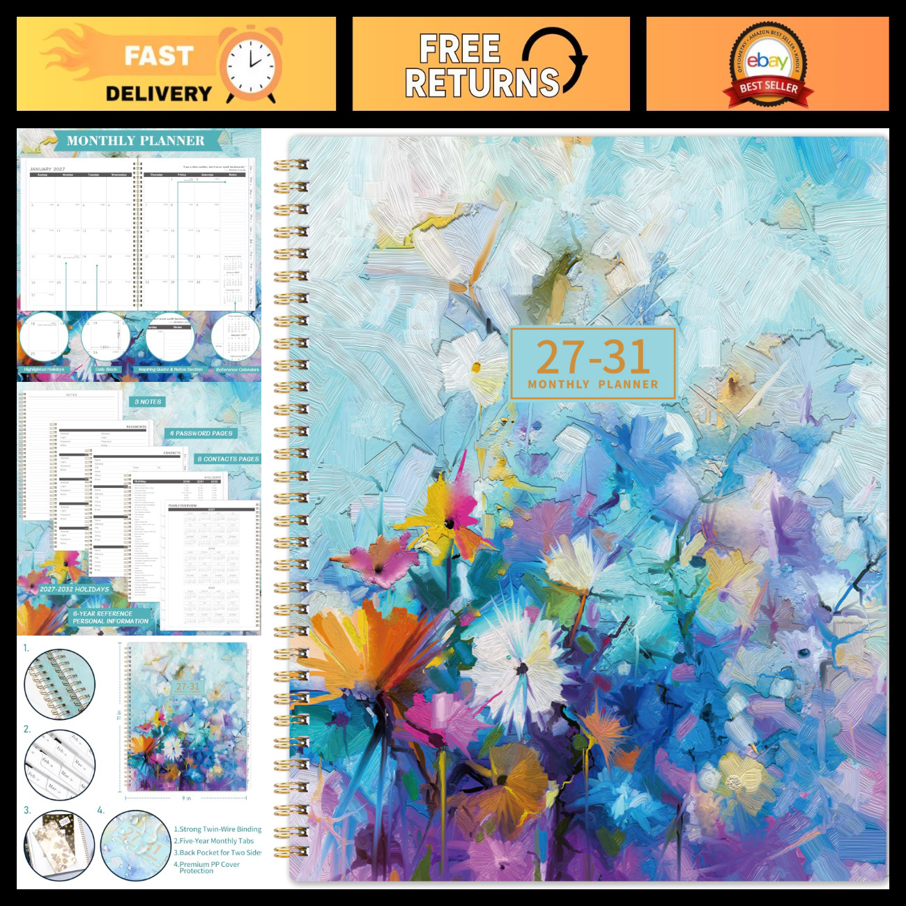 5-Year Monthly Planner 2027-2031 | Calendar Organizer for Scheduling & Planning