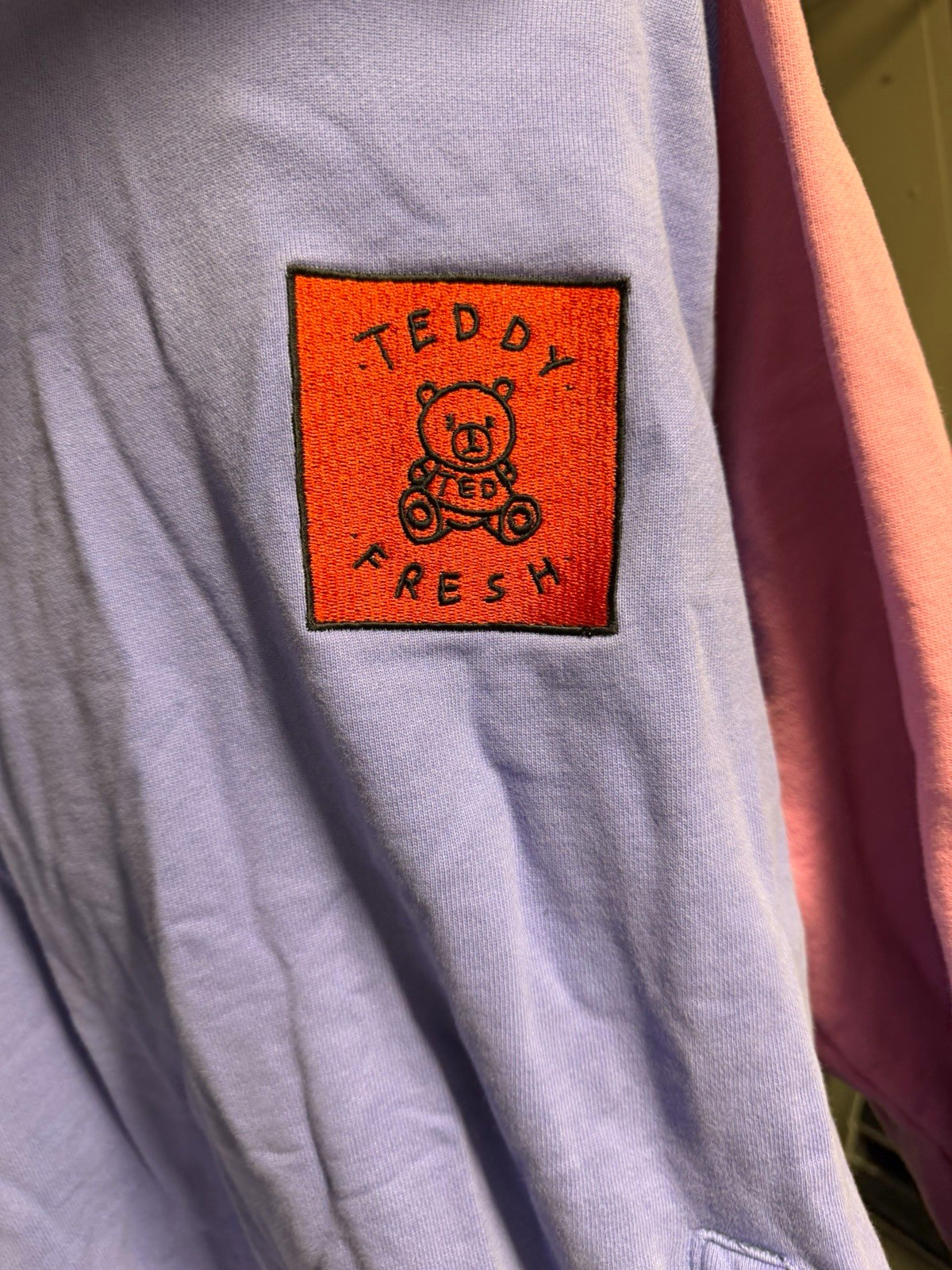 Teddy Fresh Colorblock Pullover Hoodie Cotton Knit Logo Size M Teddy Fresh Colorblock Pullover Hoodie Cotton Knit Logo Size M