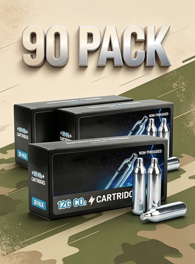 Whipbester 90 Packs 12g CO2 Cartridges for Air Pistols, BB Guns & Air Rifles