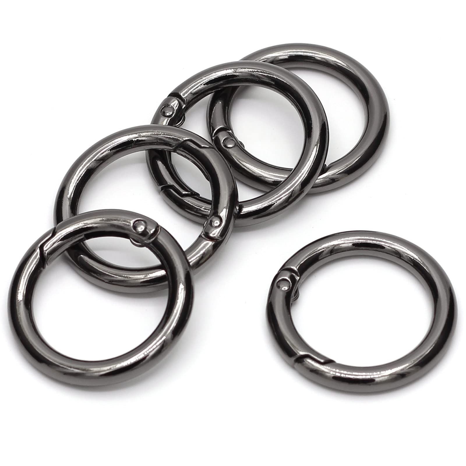 10PCS Spring O Rings Metal Round Carabiner Clip Snap for Keyrings Buckle, Bags, 10PCS Spring O Rings Metal Round Carabiner Clip Snap for Keyrings Buckle, Bags,