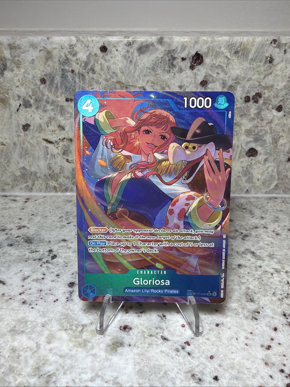 Gloriosa ALT Art OP17-046 SR Foil Bandai One Piece Card Game Blue ENGLISH NM/MT