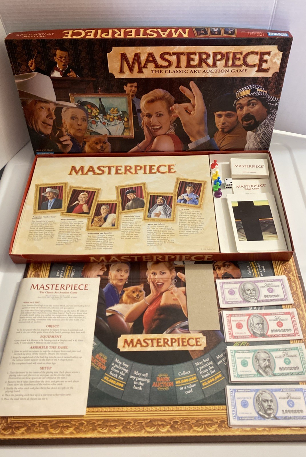 Masterpiece Art Auction Board Game • Vintage 1996 Parker Brothers Complete Masterpiece Art Auction Board Game • Vintage 1996 Parker Brothers Complete
