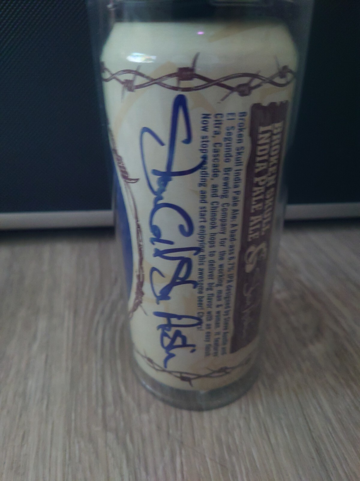 WWE/WWF signed Broken Skull IPA can Stone Cold Steve Austin
