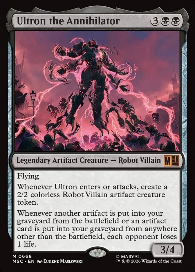 Ultron the Annihilator Commander: Marvel Super Heroes Foil Playtest Card Ultron the Annihilator Commander: Marvel Super Heroes Foil Playtest Card
