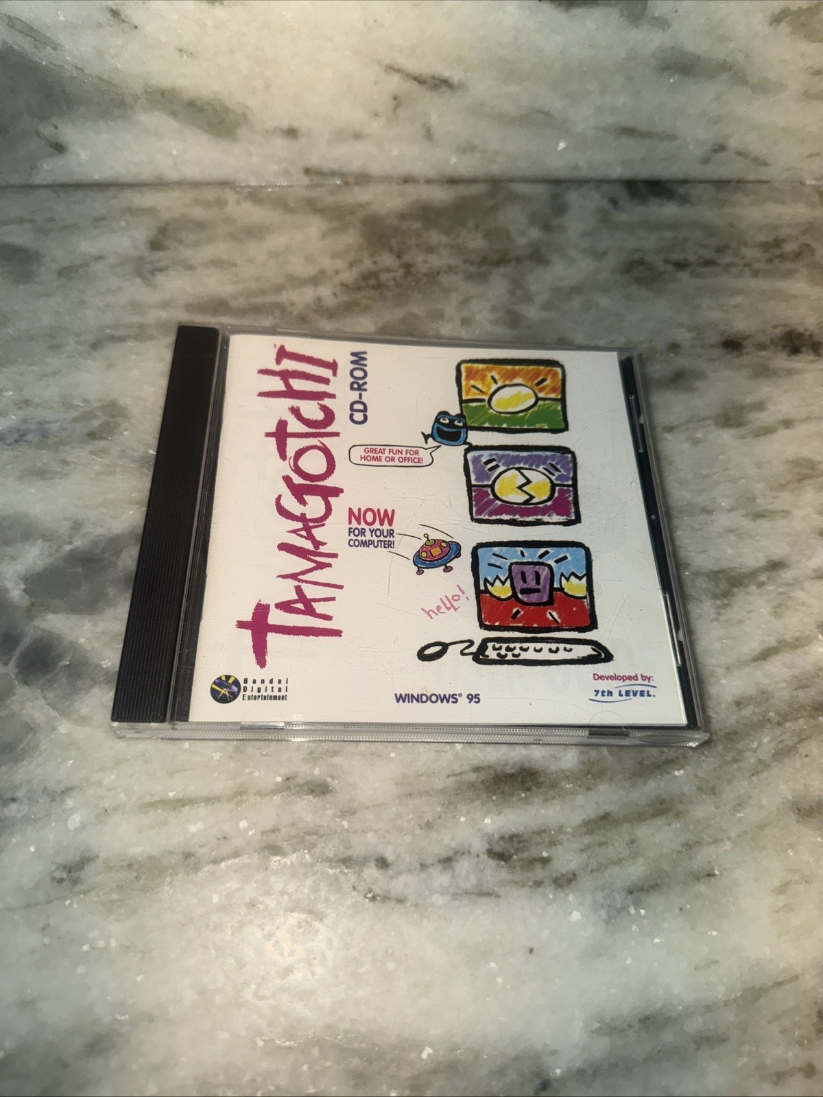 Tamagotchi CD-ROM Windows 95 Vintage 1997 Computer Game Pentium Recommended RARE