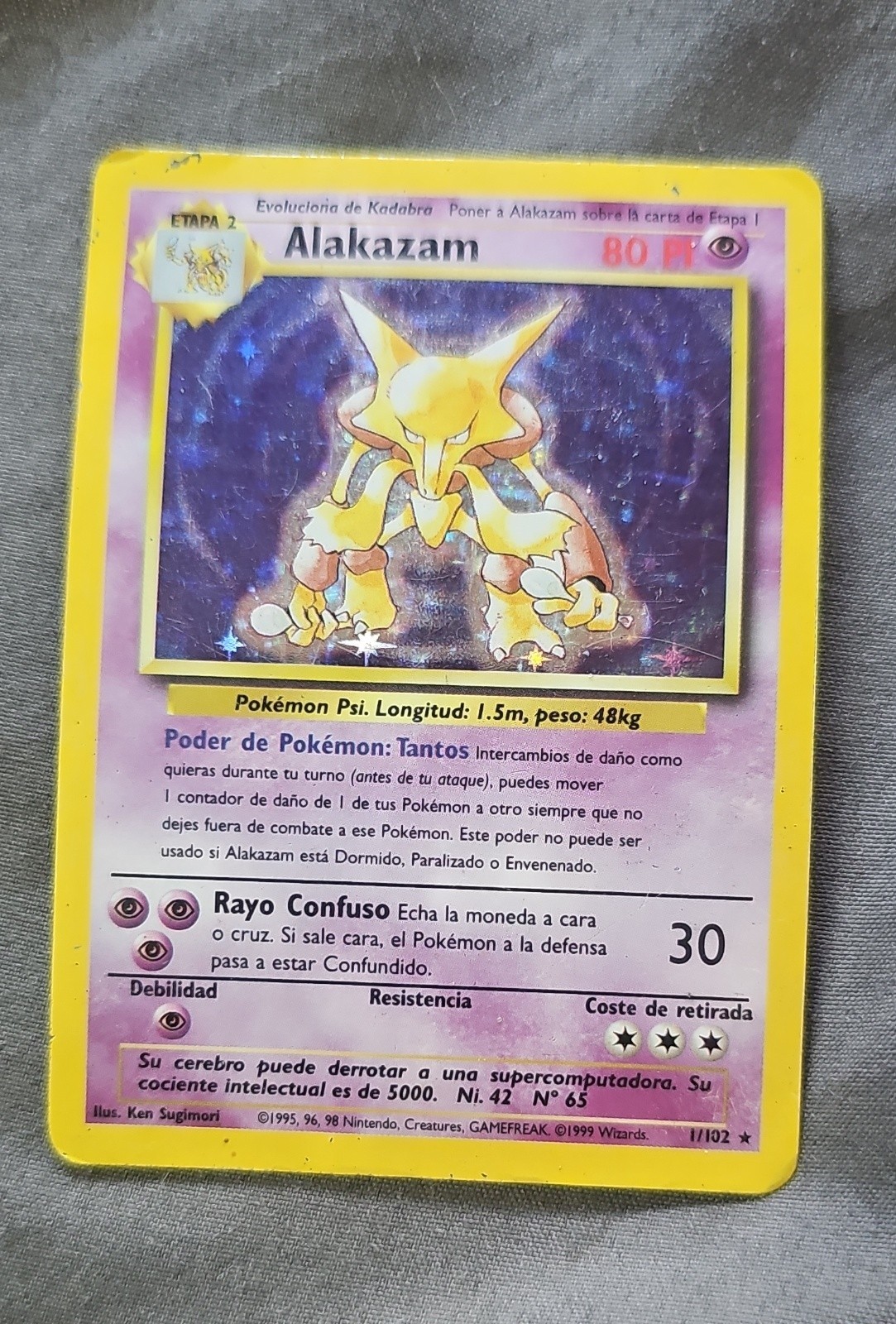 Alakazam 001/102 Base Set Holo Alakazam 001/102 Base Set Holo