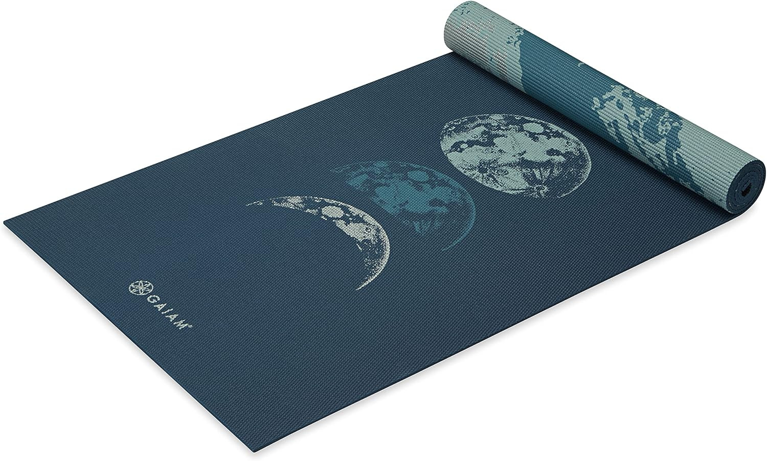 Gaiam Yoga Mat - Premium Print Reversible Extra Thick Non Slip Exercise & Fitnes