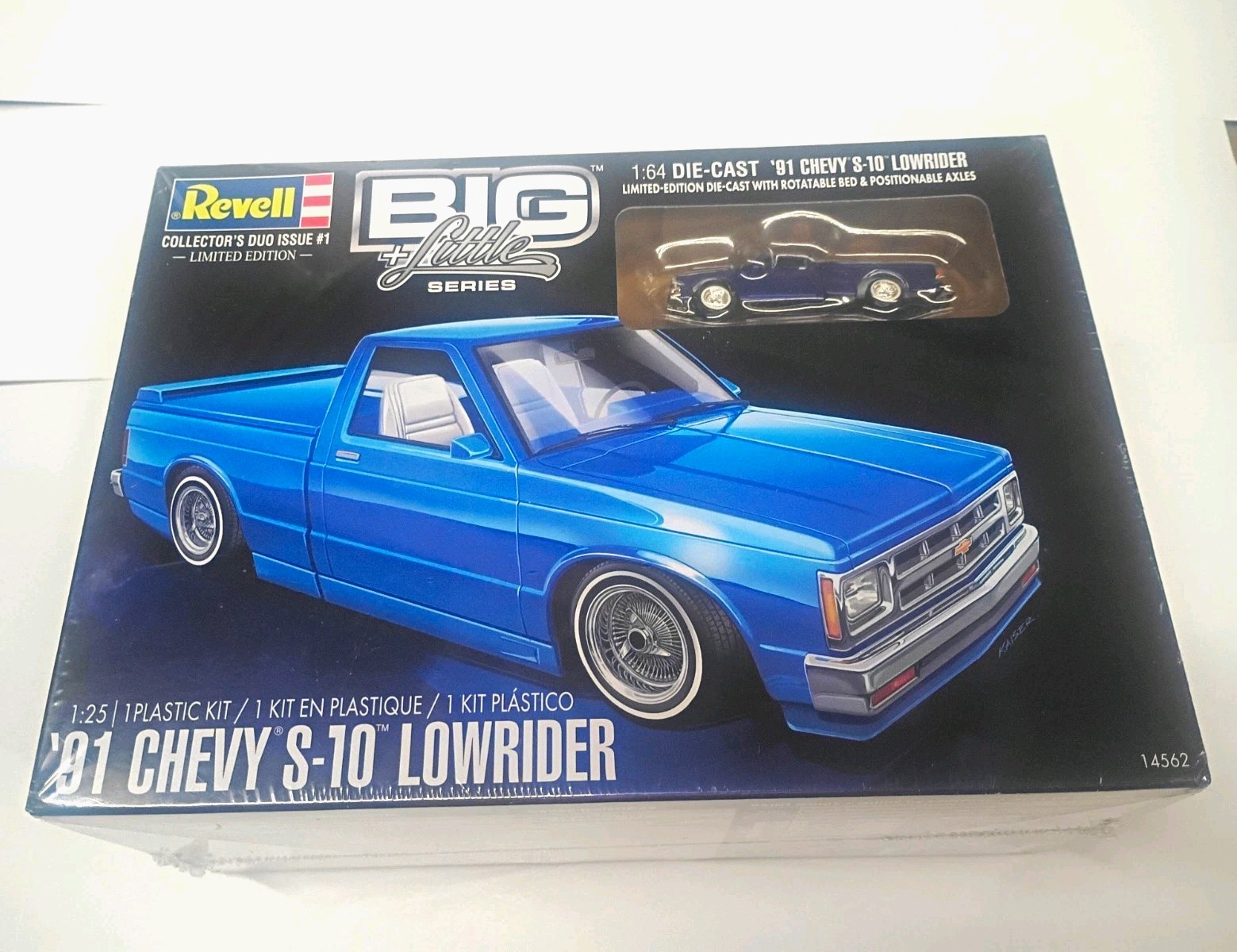 Revell Big Little '91 Chevy S-10 Lowrider 1:25 Model Kit  14562 Bonus 1/64 Truck