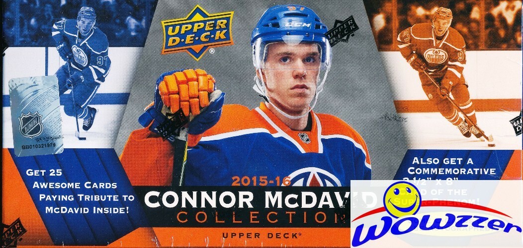 15/16 UD Connor McDavid Collection Factory Sealed Box-25 ROOKIE Cards+JUMBO RC 