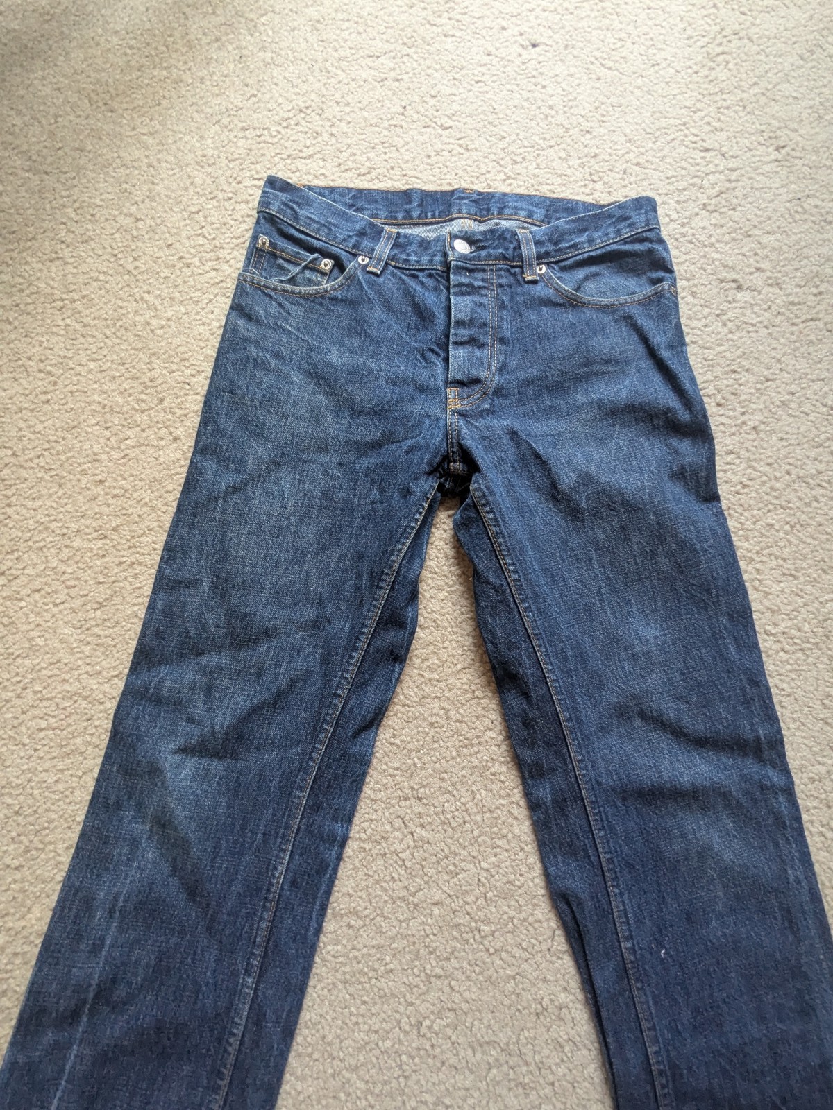 ​VTG 1998 Helmut Lang Classic Denim Cut Jeans Mens Size M Dark Wash Straight
