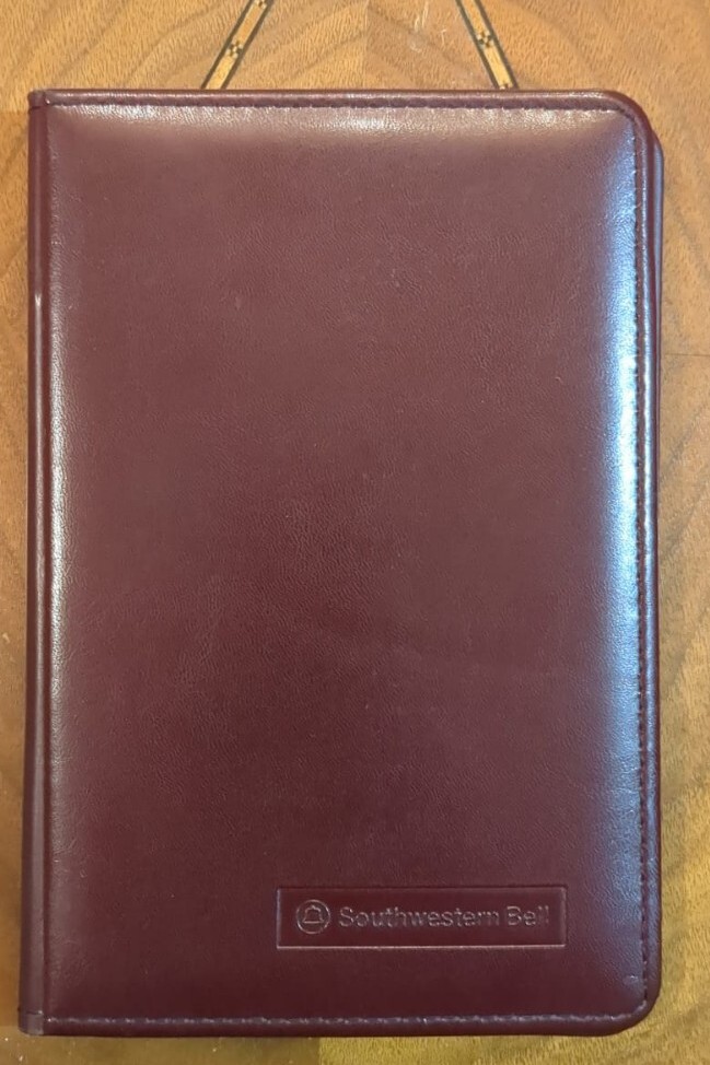 Vintage Promotional Southwestern Bell Brown Leather Like Organizer Folder