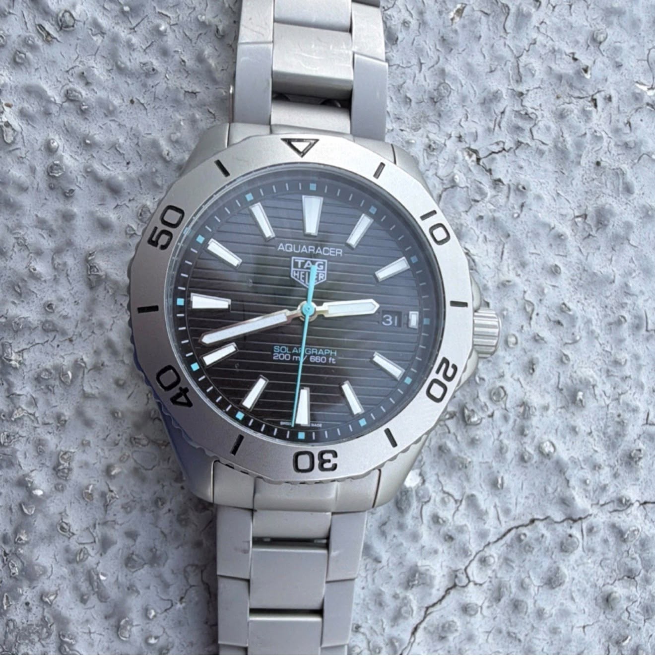 TAG Heuer Aquaracer Solargraph WBP1180 Titanium 40mm Black Dial Full Set TAG Heuer Aquaracer Solargraph WBP1180 Titanium 40mm Black Dial Full Set
