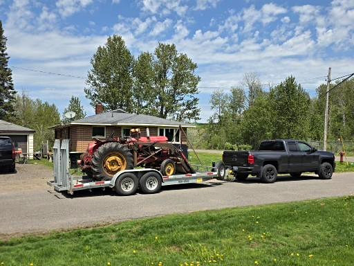 1951 MASSEY HARRIS 44 Antique TRACTOR W/20 Ton Tulsa Winch , And Loader.