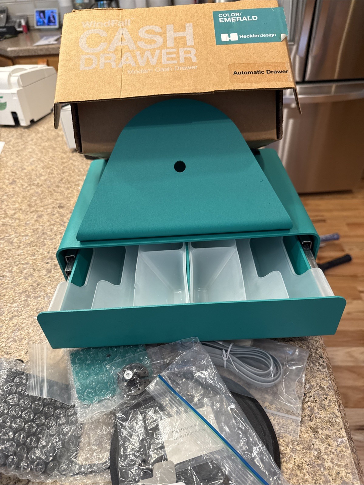Heckler Design Windfall Cash Drawer with Keys Emerald Green Heckler Design Windfall Cash Drawer with Keys Emerald Green