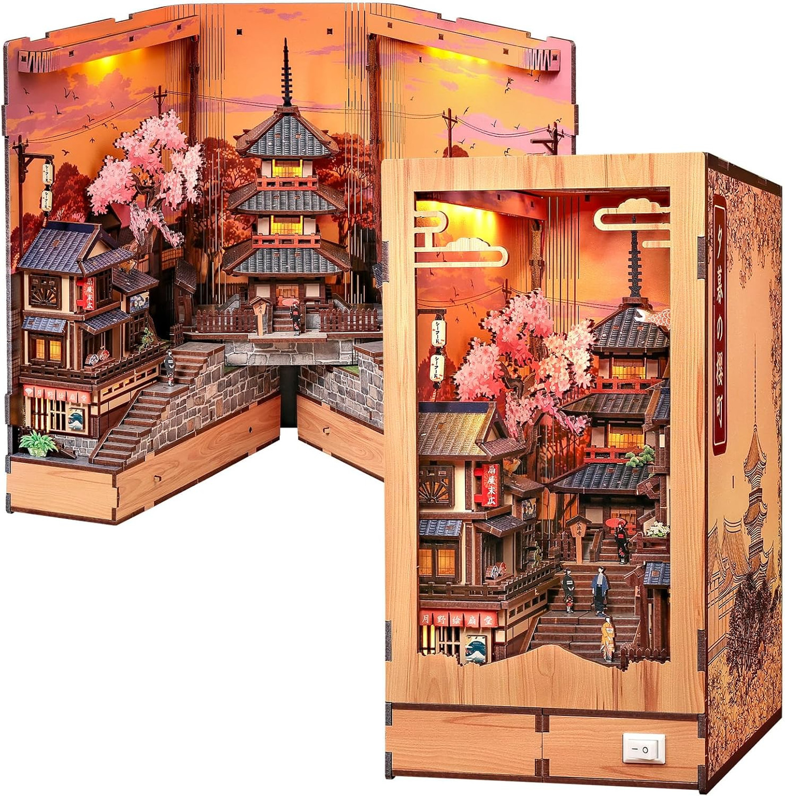 Book Nook Kit - DIY Miniature House Japanese Street Diorama