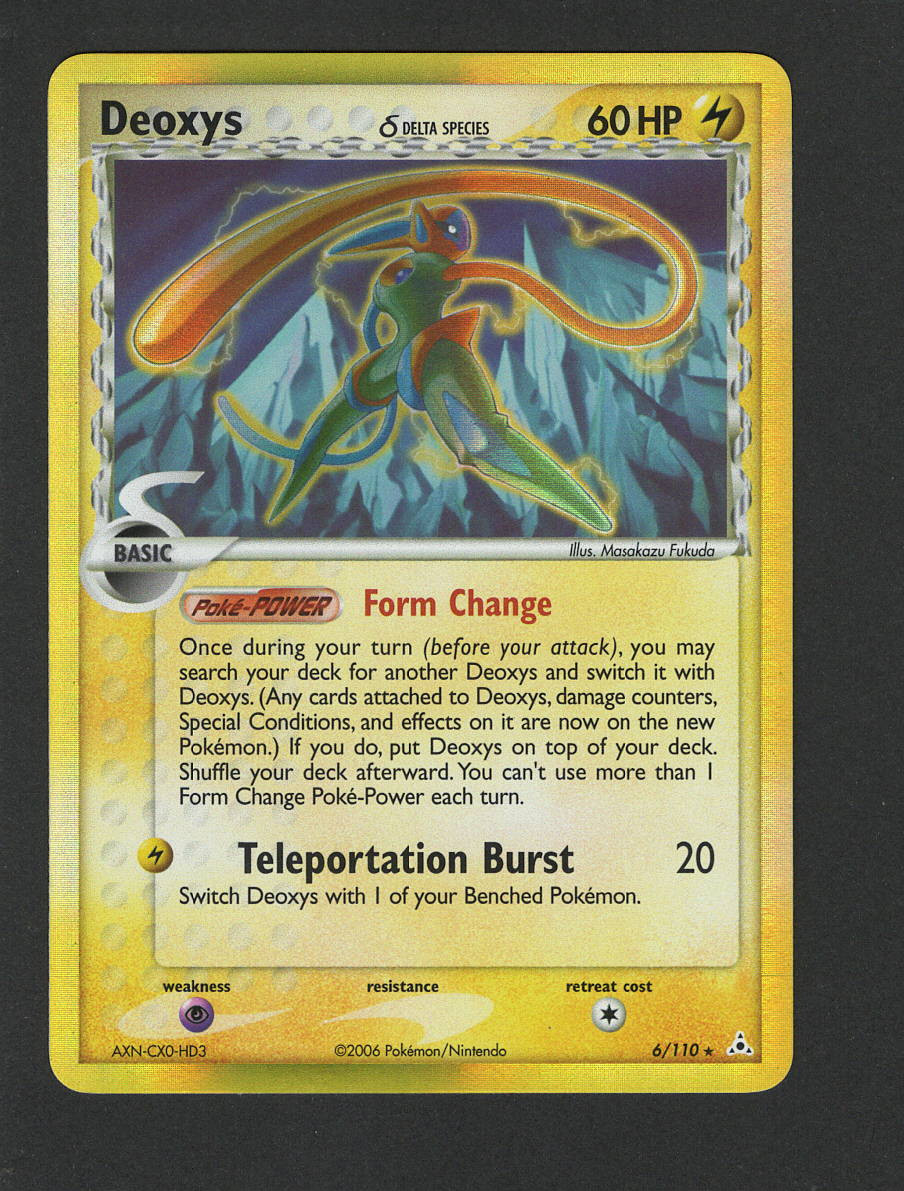 Deoxys (Delta Species - Speed Forme) 6/110 EX Holon Phantoms Holo