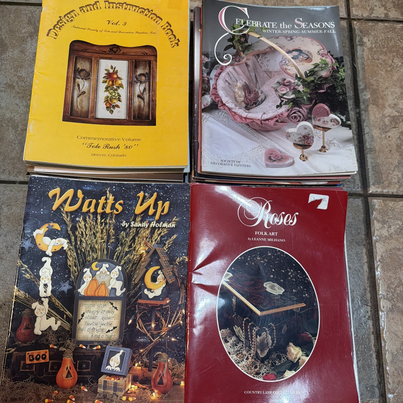 Huge Lot 100 Tole Painting Books Crafts Painting Various Authors Huge Lot 100 Tole Painting Books Crafts Painting Various Authors