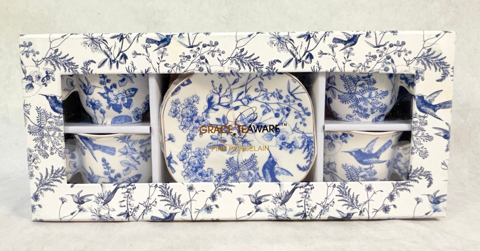 Grace Teaware Porcelain 8-Piece Tea Time Gift Set - Brand New