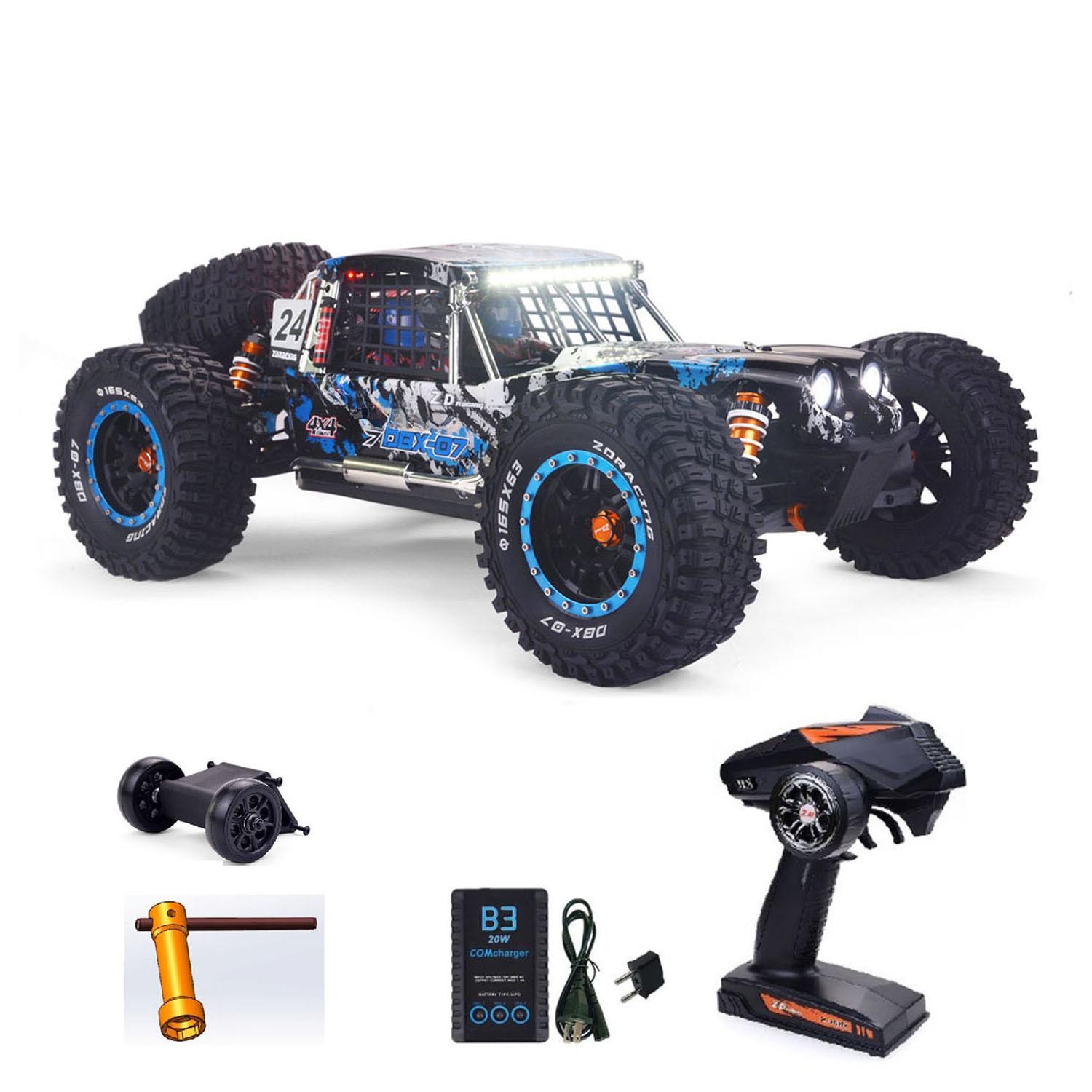1/7 ZD Racing DBX07 RC Off Road Car AWD Desert RTR Car Vehicle 4MM Alloy Chassis