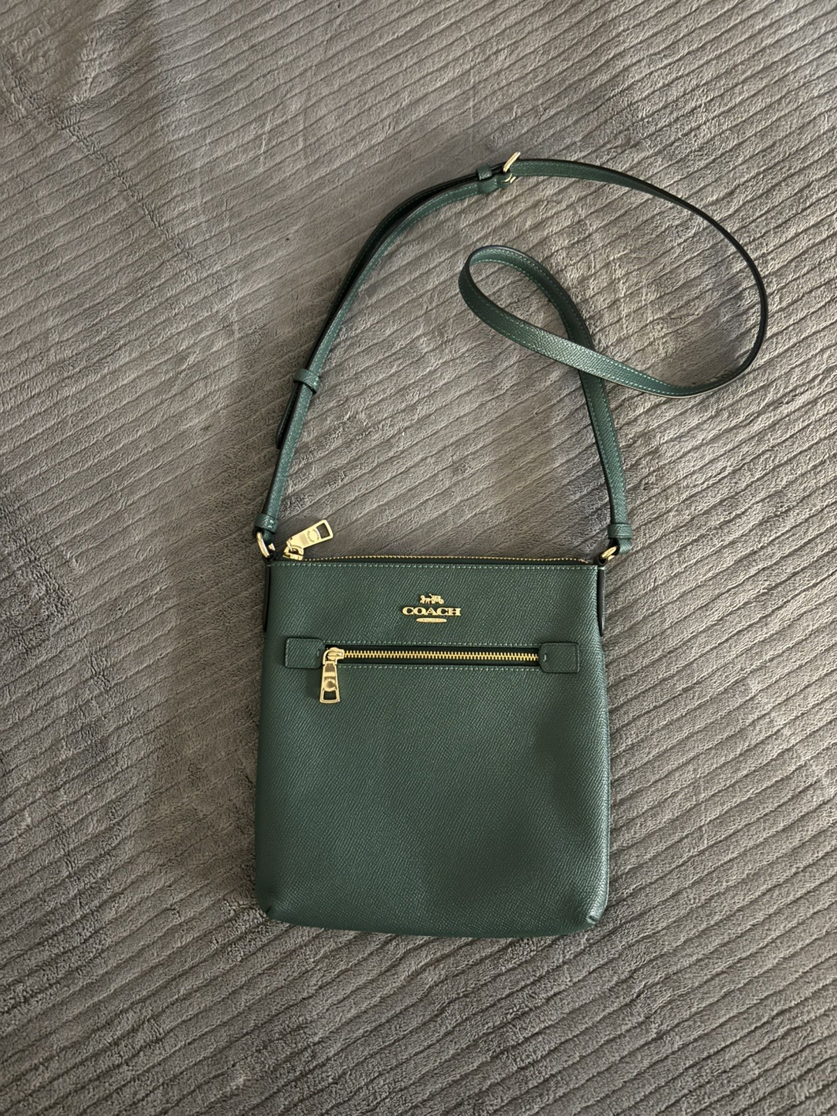 COACH Mini Rowan File Bag Green