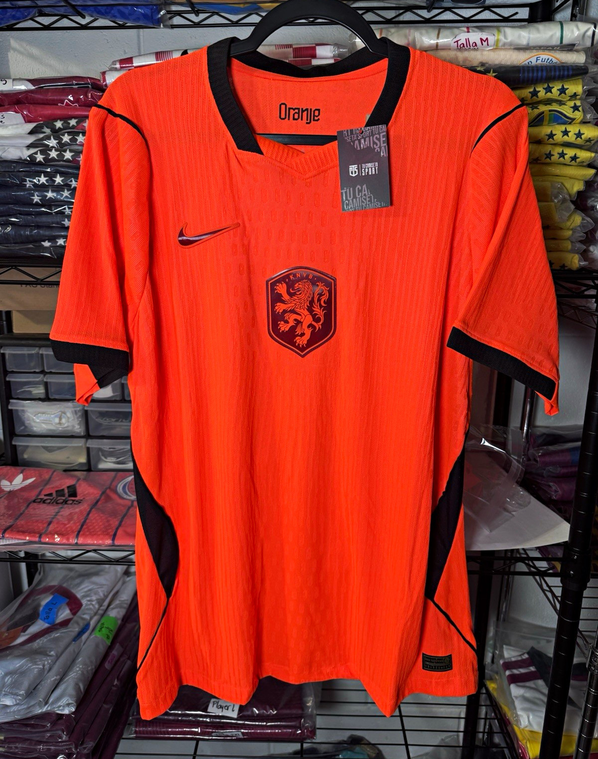 Nike Netherlands KNVB National Team Soccer Jersey Shirt Orange player SIZE XL