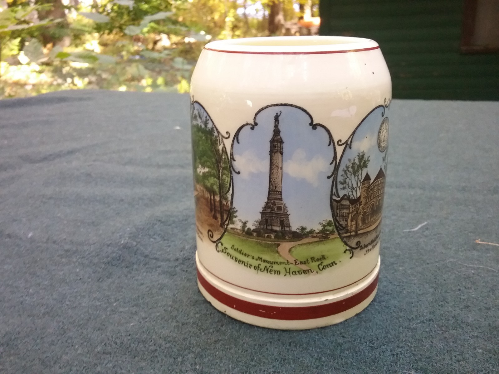 Antique Souvenir of Yale U. New Haven CT Ceramic Beer Stein. 4.25 Antique Souvenir of Yale U. New Haven CT Ceramic Beer Stein. 4.25