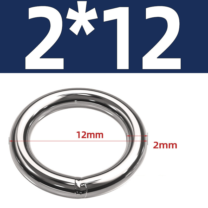 A2 Stainless Steel Round Rings Heavy Duty Solid Metal O Ring Welded Trace