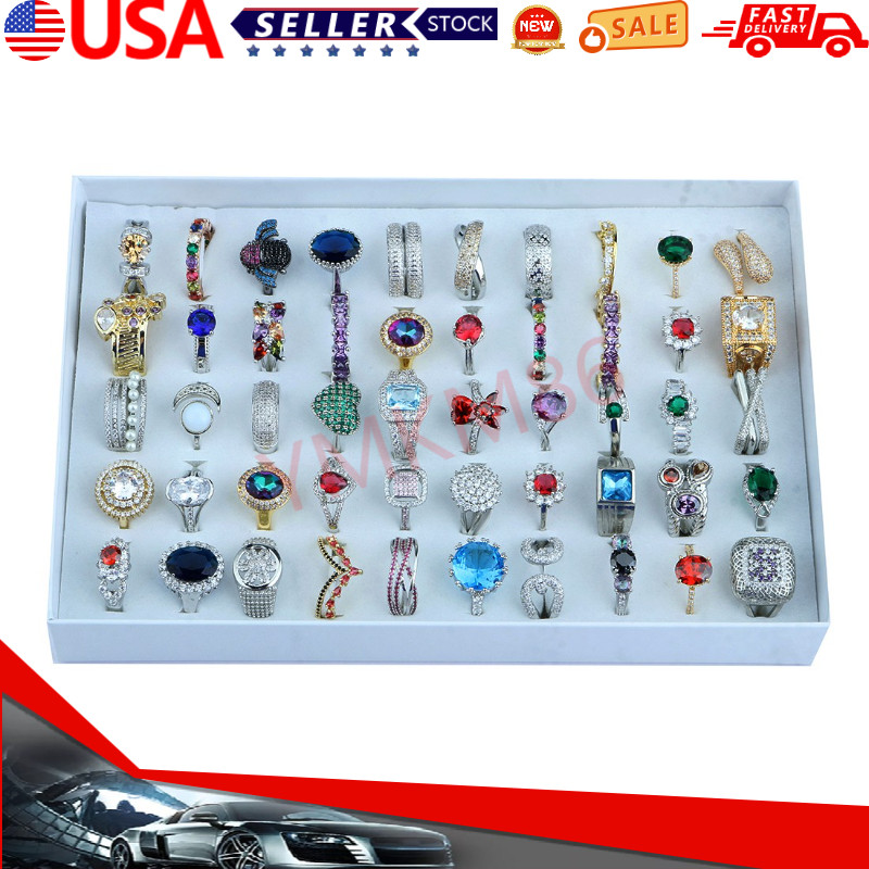 20Pcs Mixed Crystal Rings For Women Bulk Wholesale Fashion Jewelry 20Pcs Mixed Crystal Rings For Women Bulk Wholesale Fashion Jewelry