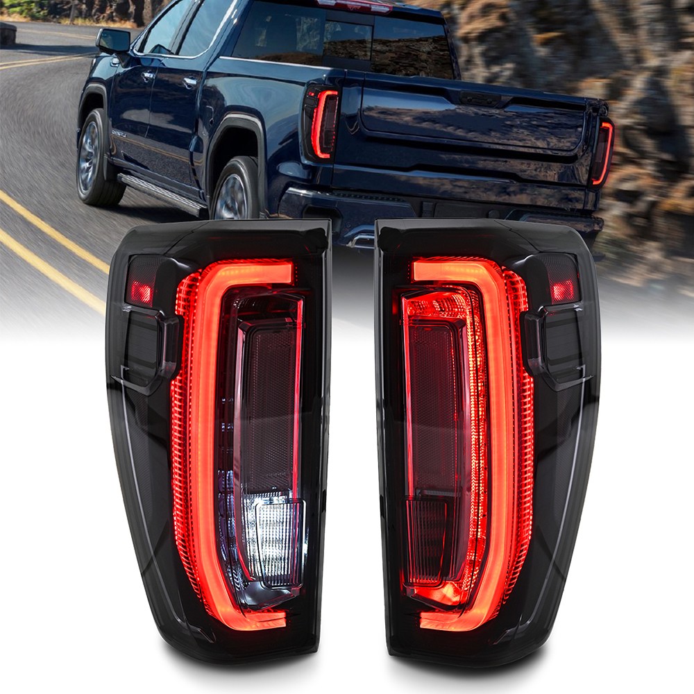 1Set LED Tail Light For GMC Sierra 1500/2500 2019-2024 Smoke Upgrade Rear Lamps 1Set LED Tail Light For GMC Sierra 1500/2500 2019-2024 Smoke Upgrade Rear Lamps