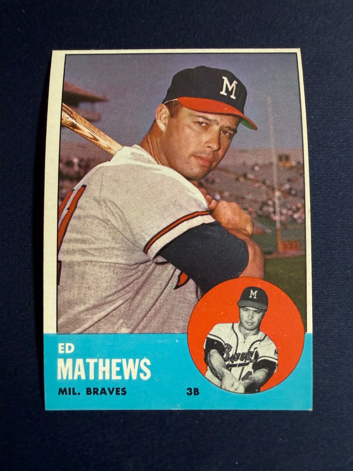 1963 TOPPS EDDIE MATHEWS #275 Sharp 1963 TOPPS EDDIE MATHEWS #275 Sharp