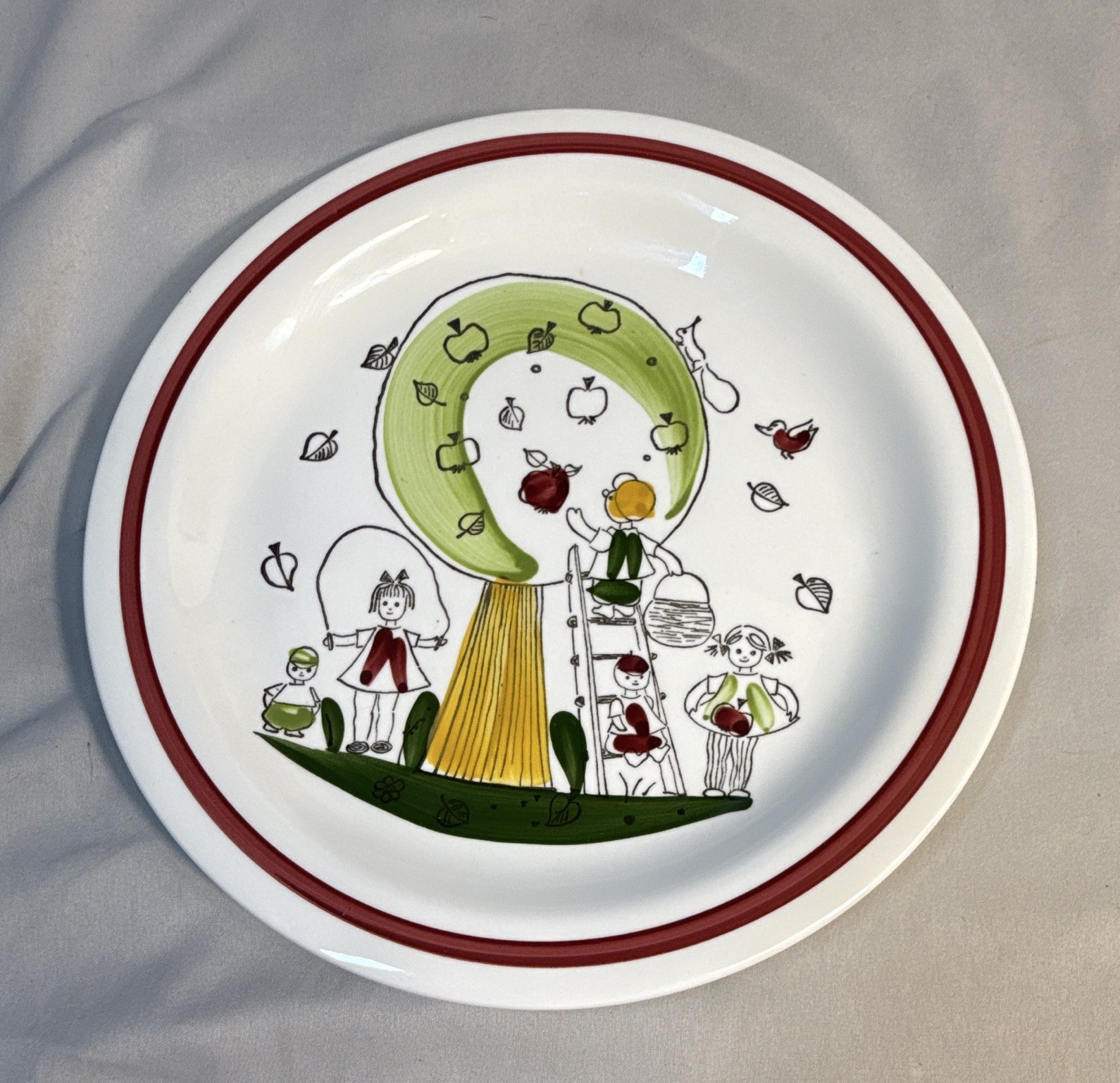Vintage Rorstrand Sweden Appel Pappel Child\'s Plate Marianne Westman 1960s Vintage Rorstrand Sweden Appel Pappel Child\'s Plate Marianne Westman 1960s