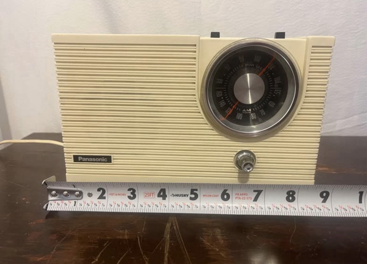Mid-Century Panasonic Am/Fm Household Radio RE-6192 Off White WORKS Made Japan