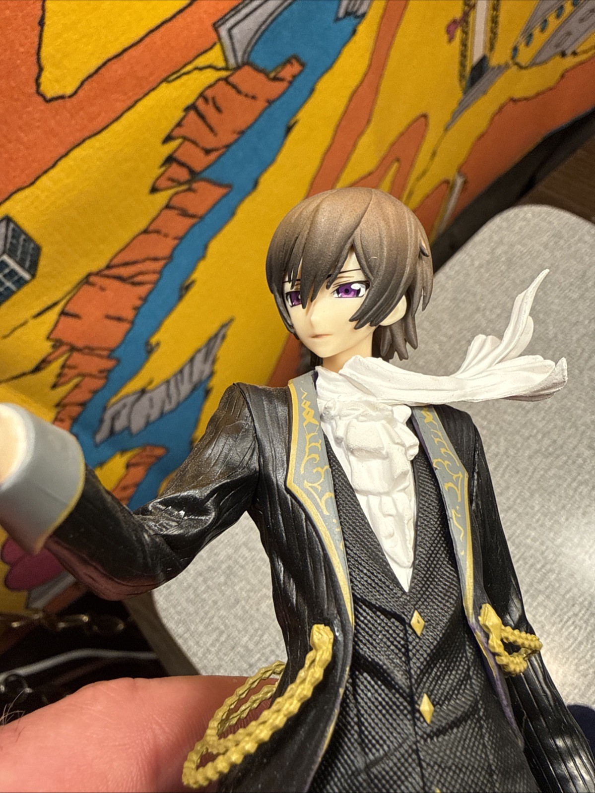 Banpresto Code Geass Lelouch Lamperouge Figure Black Suit Purple Cape