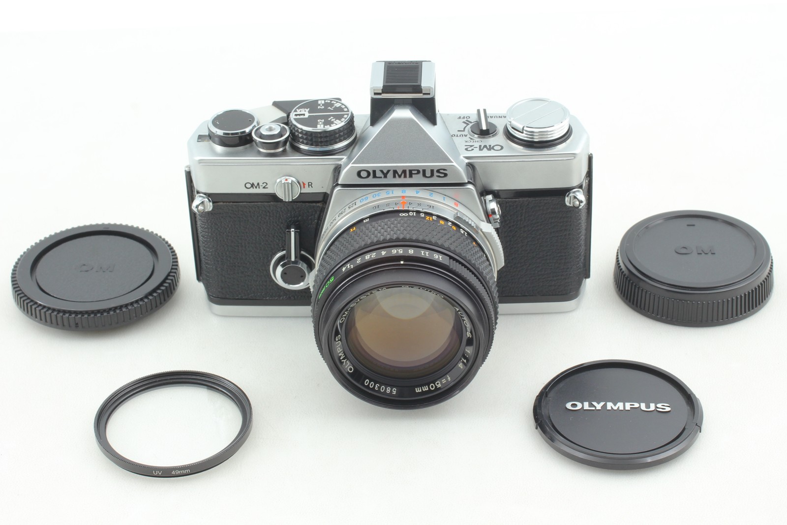 Perfect Finder [MINT, CLA\'d] Olympus OM-2 OM 2 + Zuiko 50mm f1.4 Lens From JAPAN