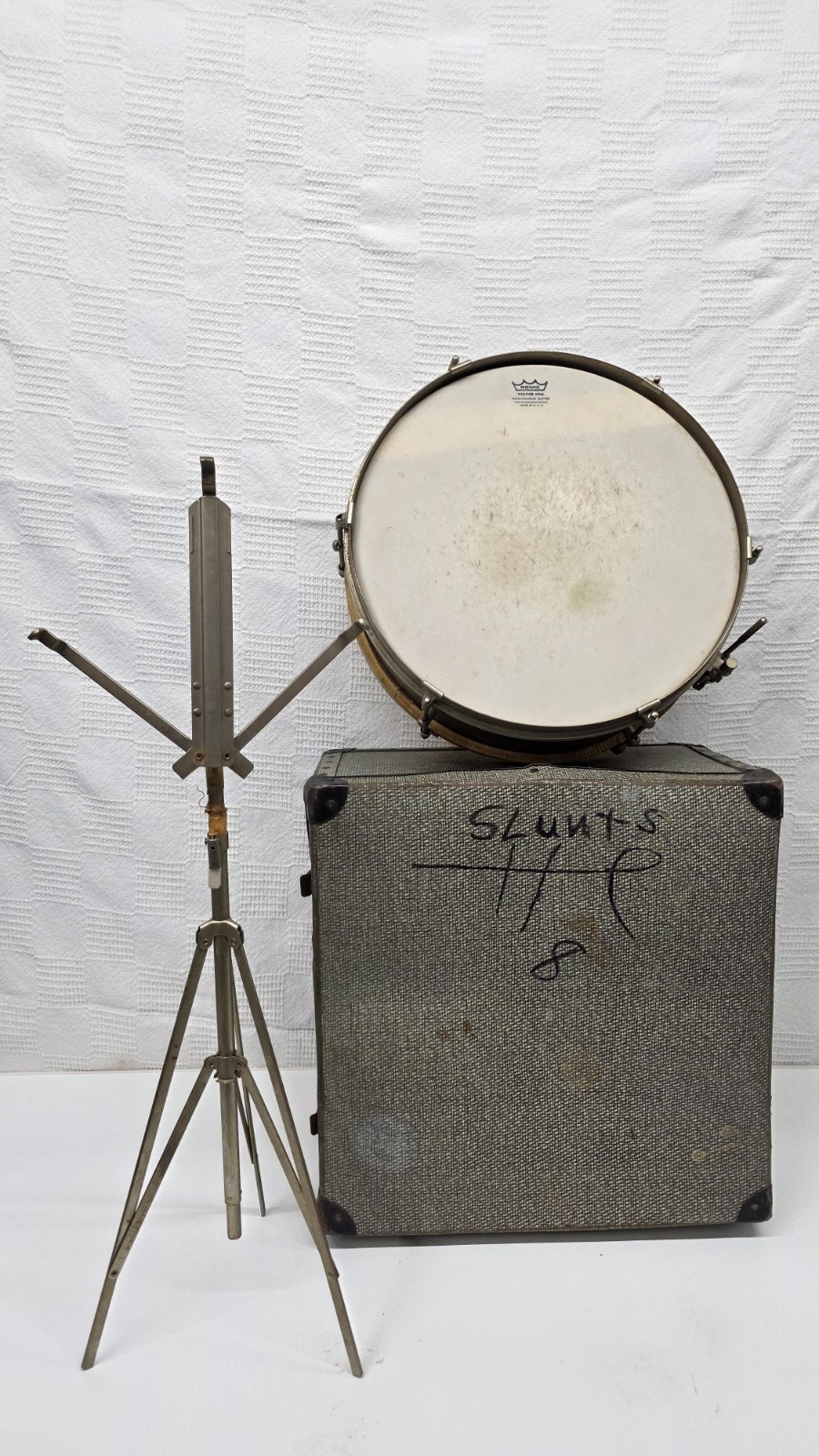 Vintage 1950s Kent 5x14 Snare Drum Kenmore NY Mahogany Case Stand Project Vintage 1950s Kent 5x14 Snare Drum Kenmore NY Mahogany Case Stand Project