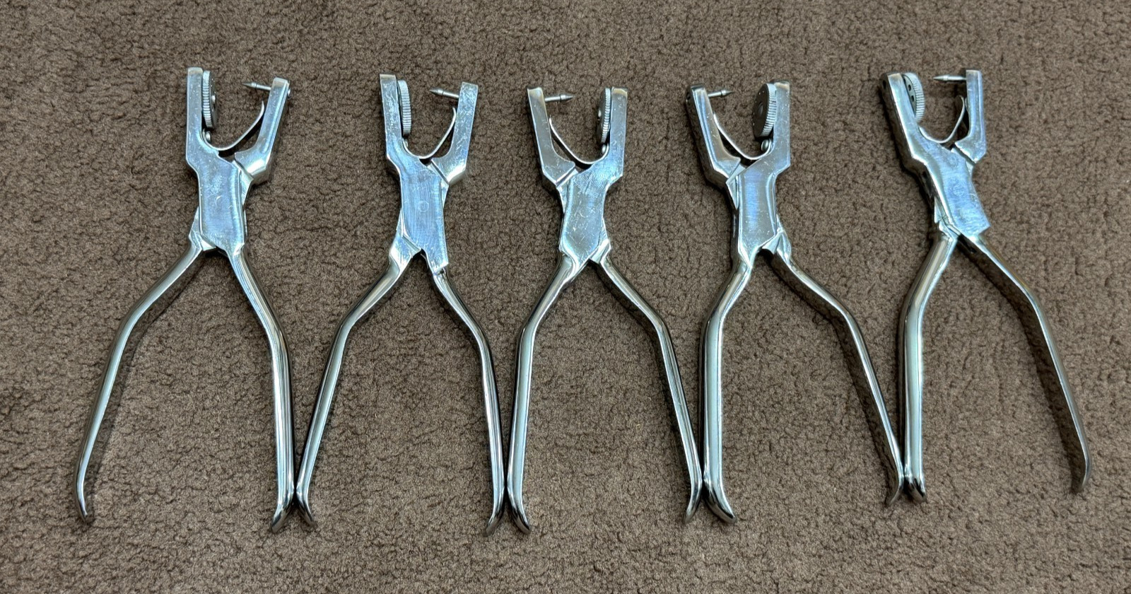 Lot of 5 Hu-Friedy RDPA Ainsworth Rubber Dam Punch 17cm Dental Instrument