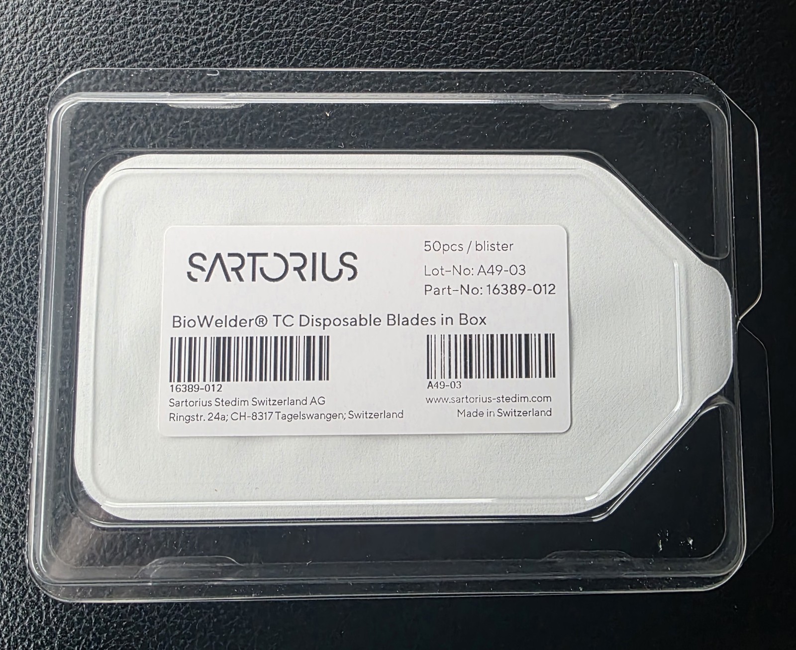 NEW Sartorius BioWelder TC Disposable Blades, Sealed Box Part # 16389-012, 50pcs