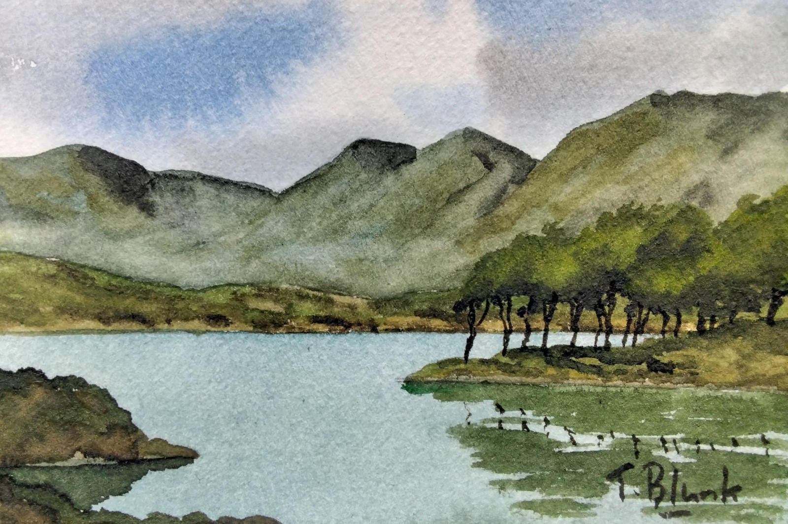 ORIGINAL WATERCOLOUR - Lough Derryclare, Ireland